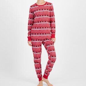 #940 Holiday Lane Women's Merry Mix It Cotton Matching Family Pajamas Set
